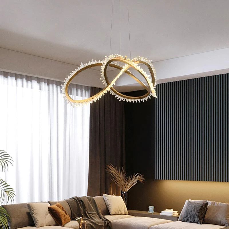 Rose Rock Crystal Ring Chandelier Modern Chandelier Kitchen - view 4