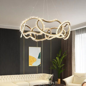 Rock Crystal Multi Ring Chandelier - view 3