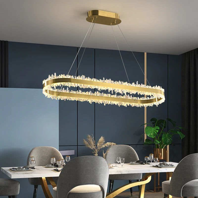 Rock Crystal Oval Chandelier - view 2