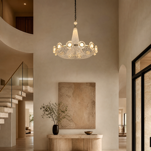 Rococo Dream Modern Sculptural Ring Chandelier, K9 crystal - view 4