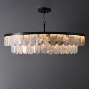 Rolande Double Rock Crystal Chandelier