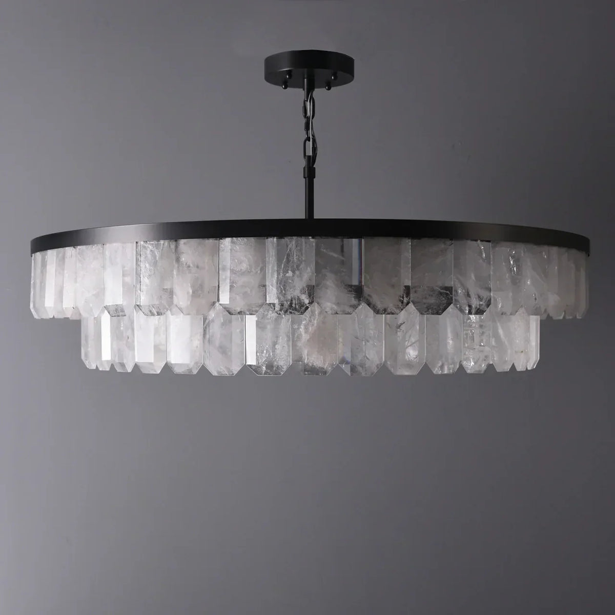 Rolande Double Rock Crystal Chandelier - view 4