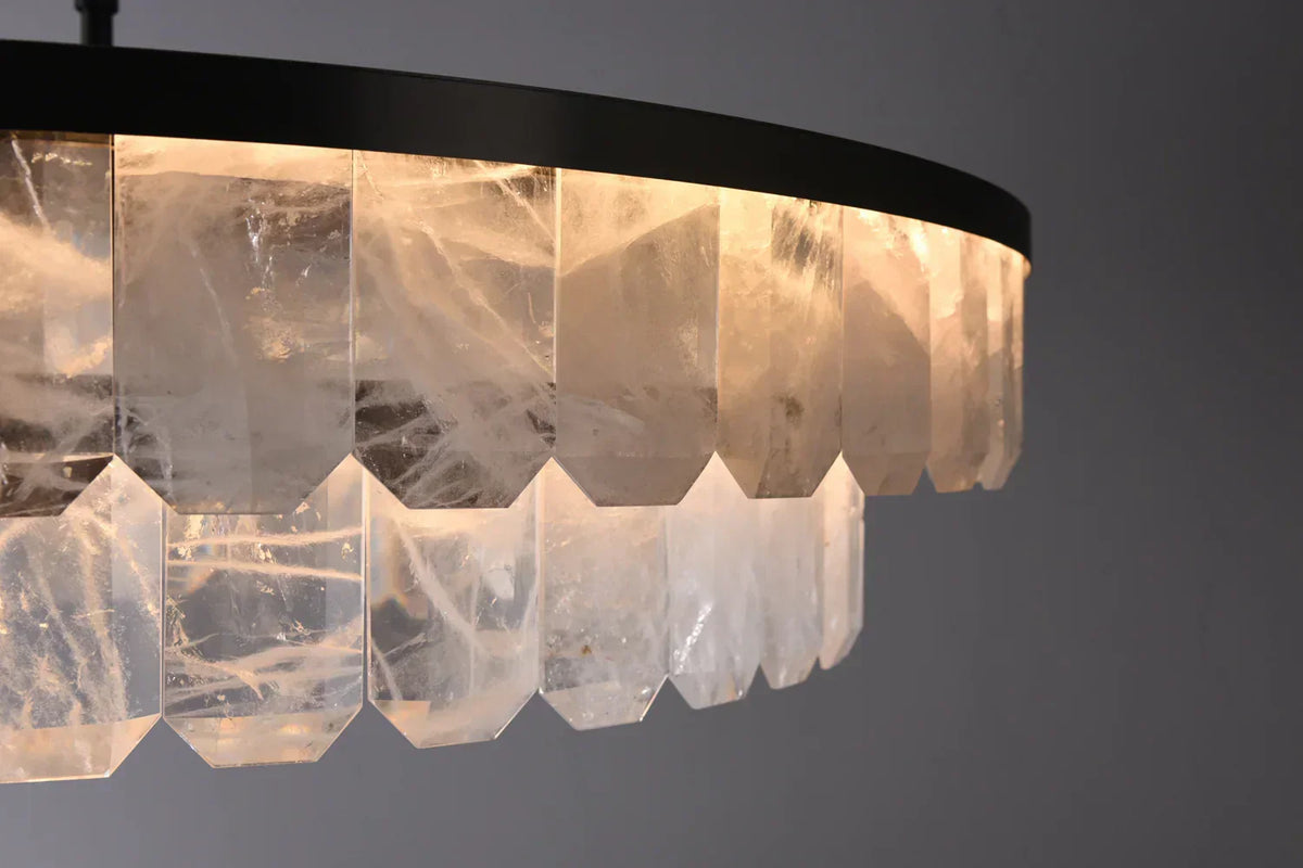 Rolande Double Rock Crystal Chandelier - view 6