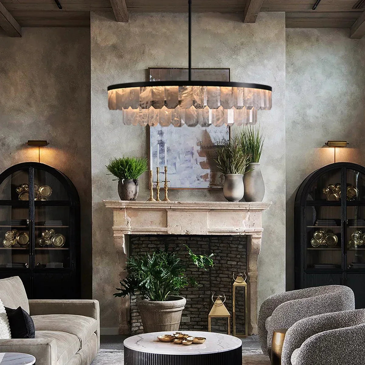 Rolande Double Rock Crystal Chandelier - view 2