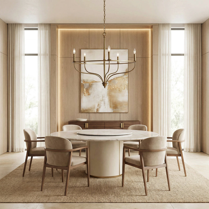 Rosalind Rattan Chandelier - view 3