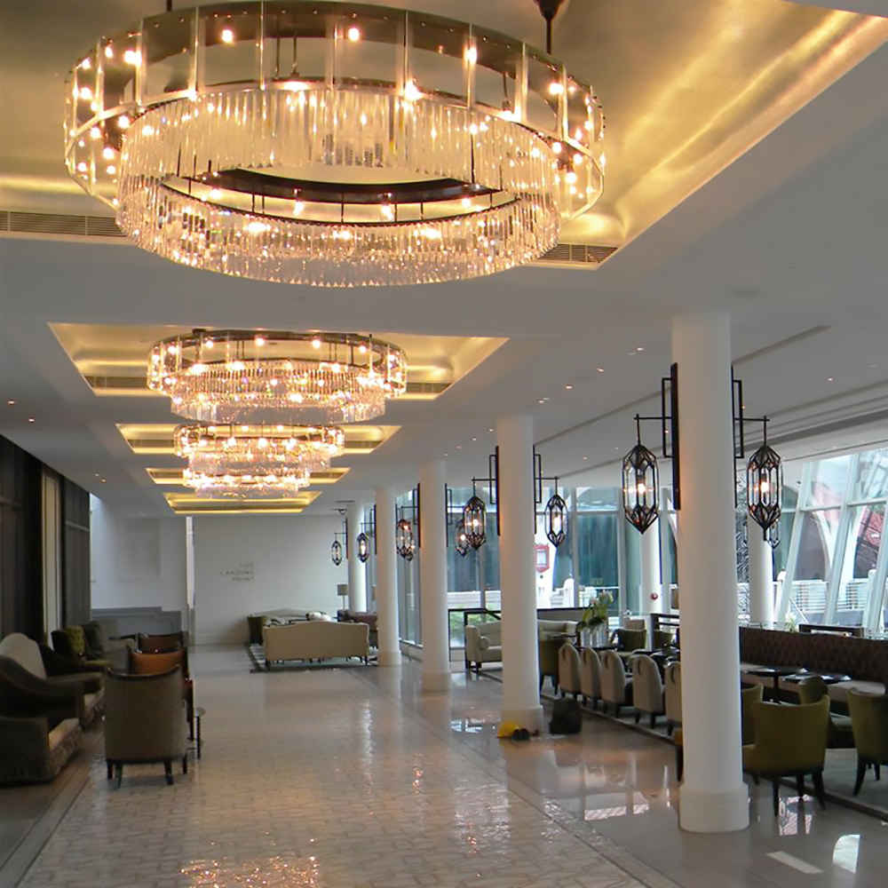 Round circle flush ceiling crystal chandeliers, K9 crystal - view 2