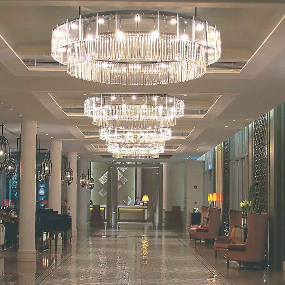Round circle flush ceiling crystal chandeliers, K9 crystal - view 3