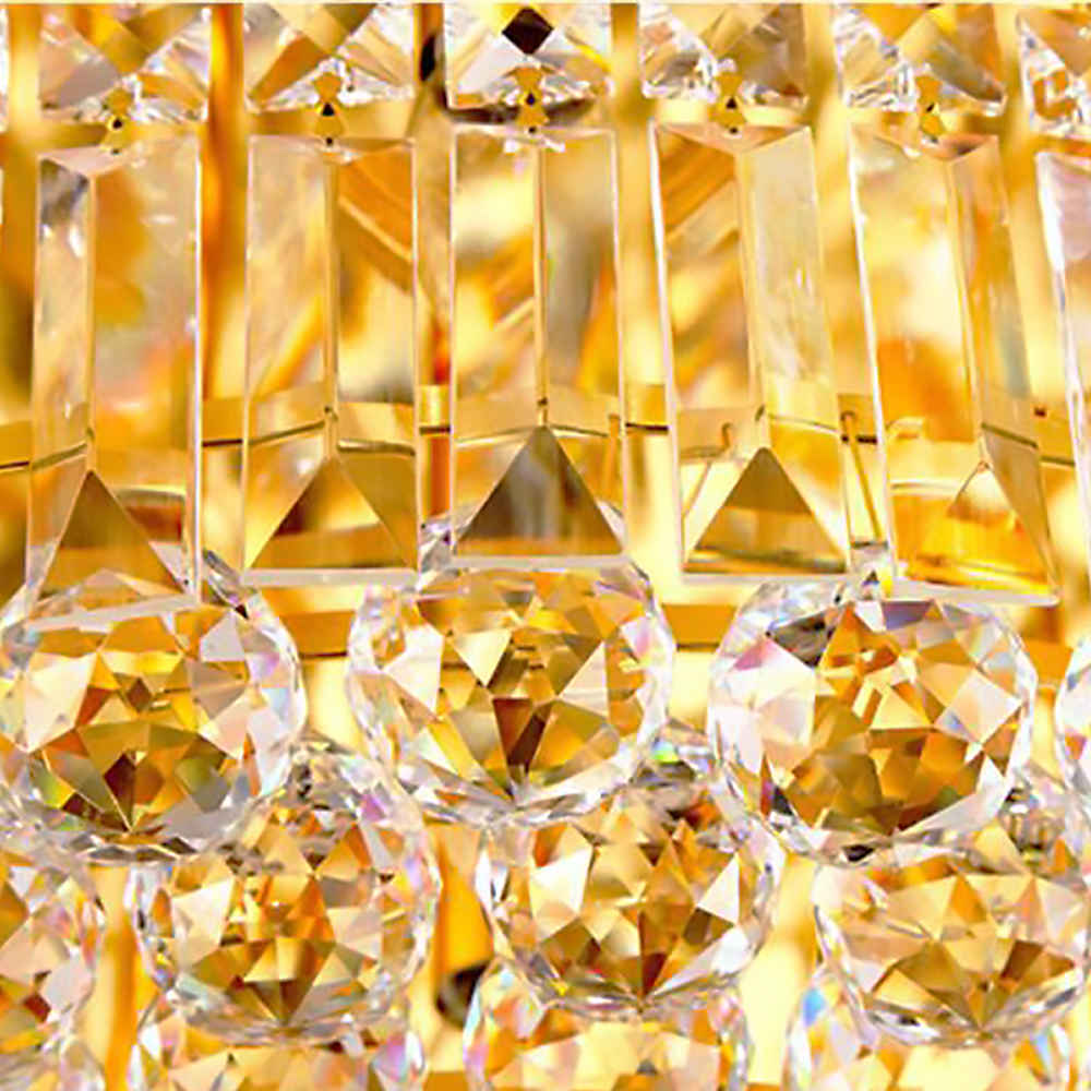 Round crystal chandelier for entrance, K9 crystal - view 2