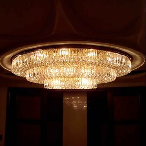 Round crystal chandelier for entrance, K9 crystal