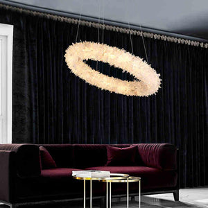 Rock Crystal Cluster Round Modern Chandelier - view 5