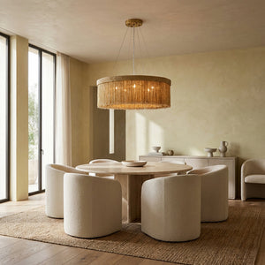 Rowan Jute Fringe Round Chandelier - view 12