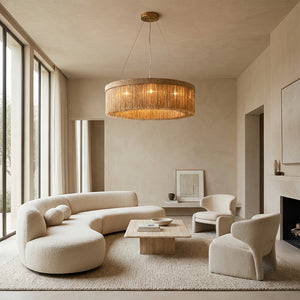 Rowan Jute Fringe Round Chandelier - view 13