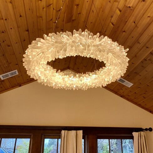 Modern Round/Oval/Linear/Square Natural Crystal Chandelier - view 12