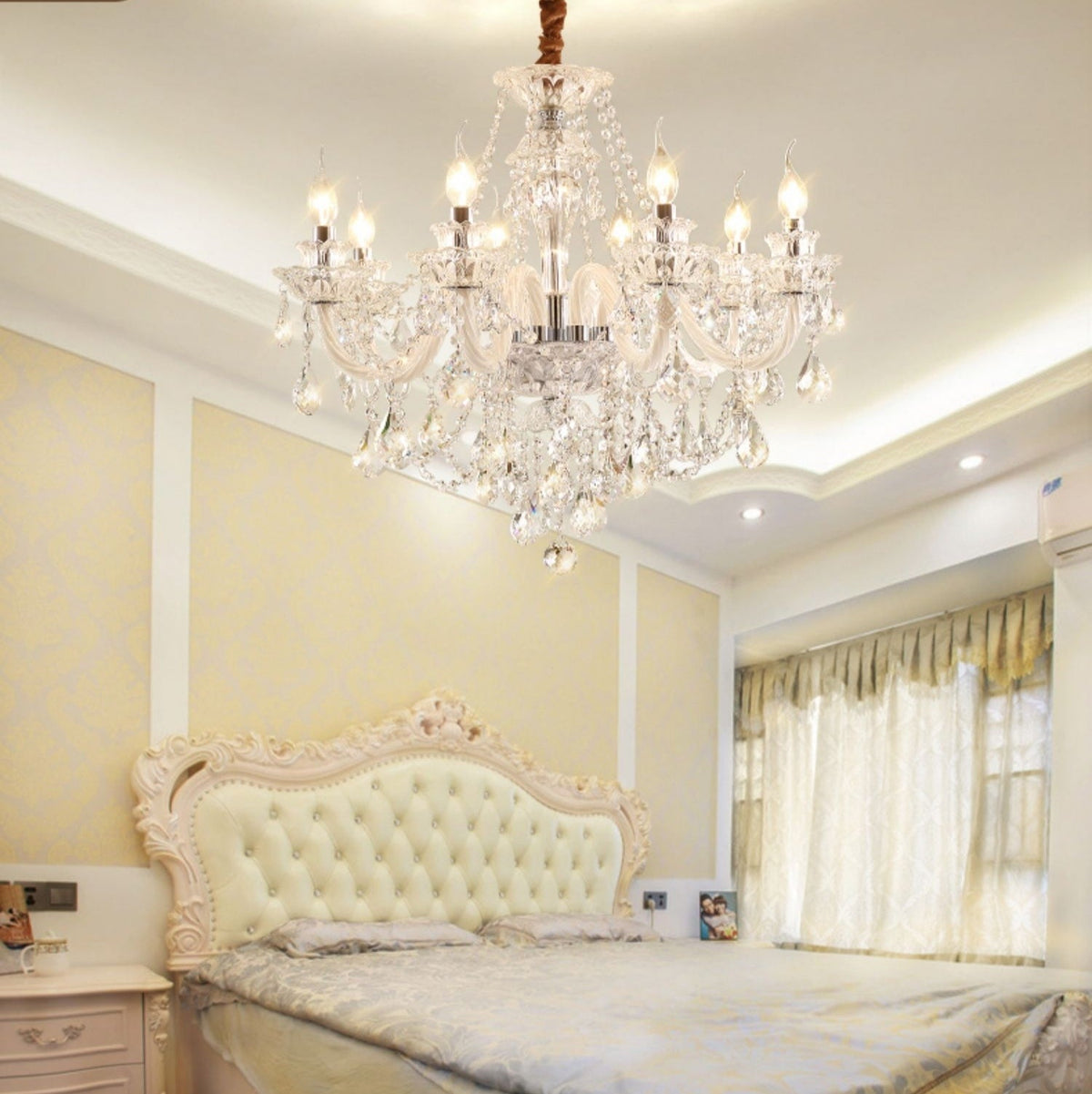 Rustic Antique European Candle Crystal Chandelier Popular Farmhouse Ceiling Light Fixture For Living Room - view 11