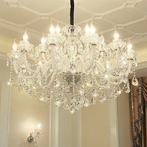 Rustic Antique European Candle Crystal Chandelier Popular Farmhouse Ceiling Light Fixture For Living Room - view 9