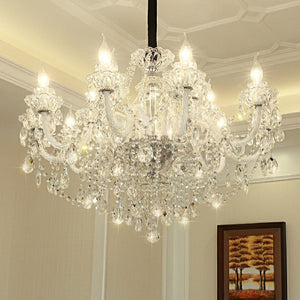 Rustic Antique European Candle Crystal Chandelier Popular Farmhouse Ceiling Light Fixture For Living Room - view 8