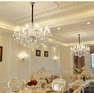 Rustic Antique European Candle Crystal Chandelier Popular Farmhouse Ceiling Light Fixture For Living Room - view 5