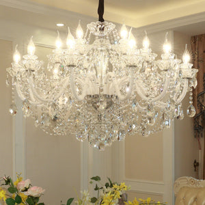 Rustic Antique European Candle Crystal Chandelier Popular Farmhouse Ceiling Light Fixture For Living Room - view 2