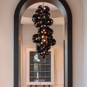 Fruit Grape Hanging Swag Chandelier, glass in iron - view 2