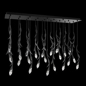 Modern Luxury Floating Branches Floral Crystal Chandelier with Rectangular Canopy for High-ceiling - view 7