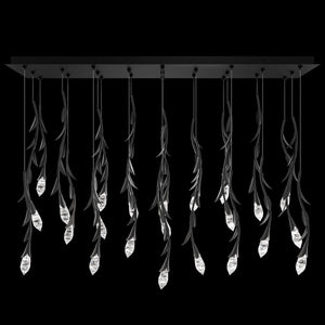 Modern Luxury Floating Branches Floral Crystal Chandelier with Rectangular Canopy for High-ceiling - view 8