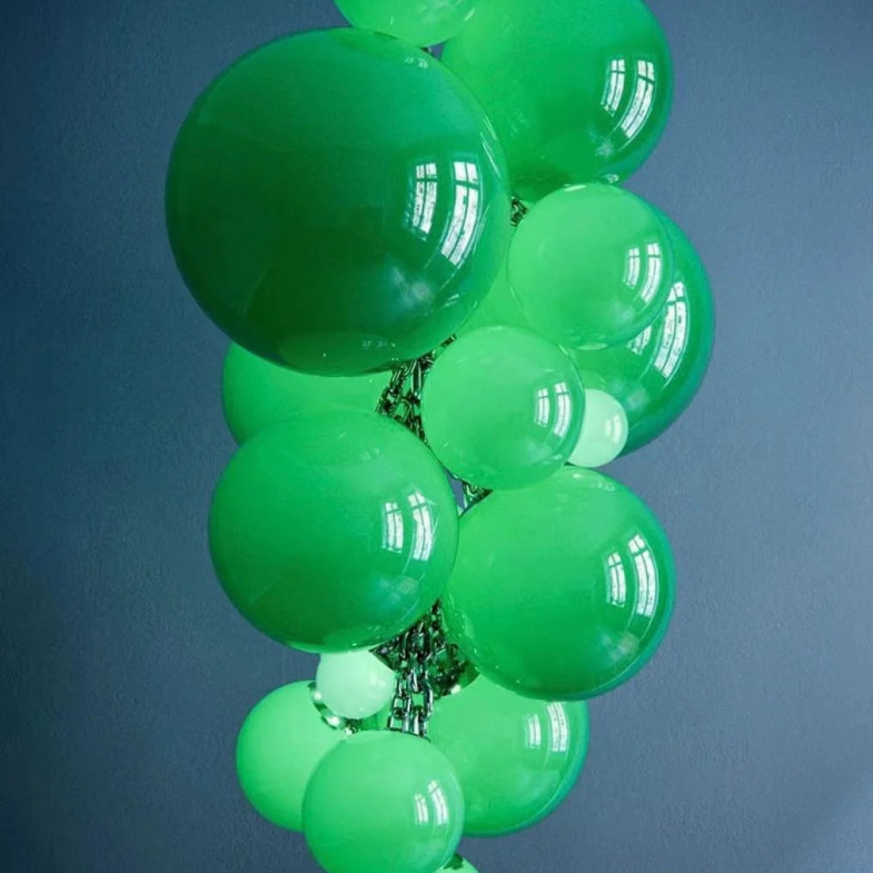 Fruit Grape Hanging Swag Chandelier, glass in iron - view 4