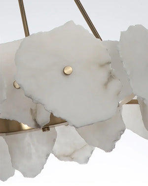 Modern Multi-layer White Alabaster Chandelier for Staircase/Foyer - view 7