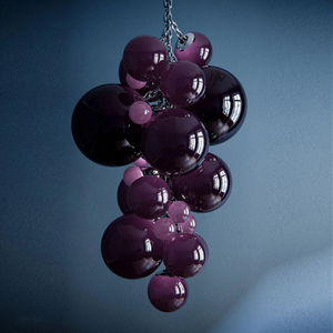 Fruit Grape Hanging Swag Chandelier, glass in iron - view 6