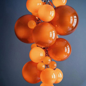 Fruit Grape Hanging Swag Chandelier, glass in iron - view 8