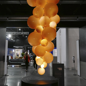 Fruit Grape Hanging Swag Chandelier, glass in iron - view 3