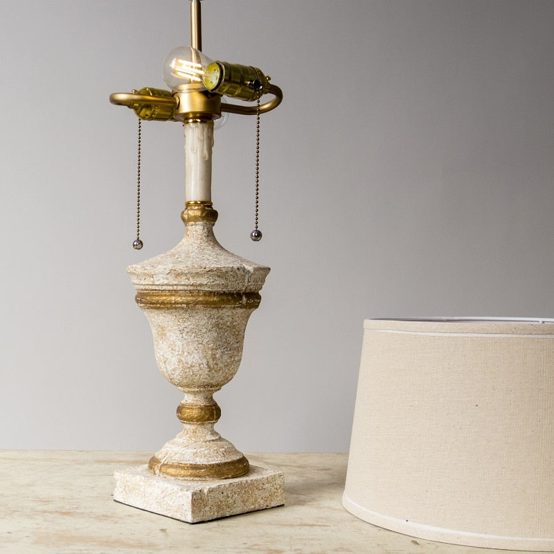 Luxury Retro Design Beige Table Lamp for Home, resin - view 5