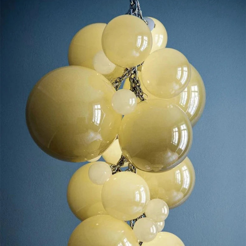 Fruit Grape Hanging Swag Chandelier, glass in iron - view 14