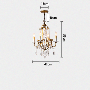 Vintage Crystal Small Chandelier For Entryway - view 9