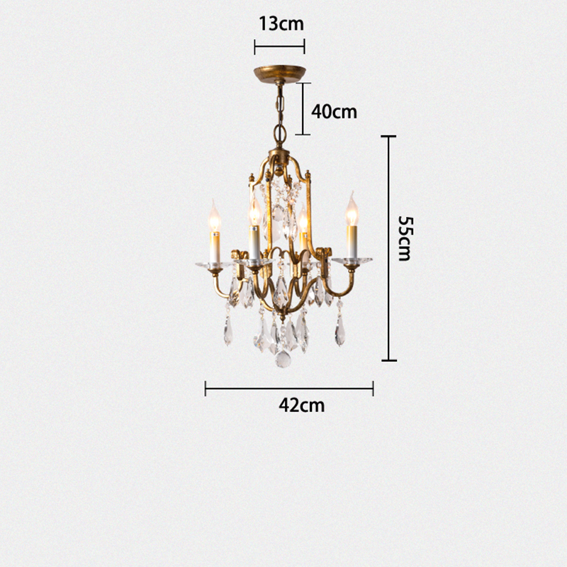 Vintage Crystal Small Chandelier For Entryway - view 9