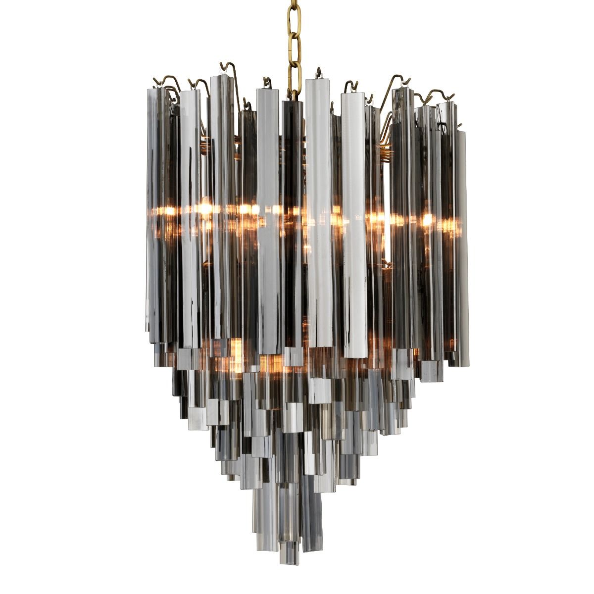 Salerno Modern Chandelier - Brass/Nickel - view 2