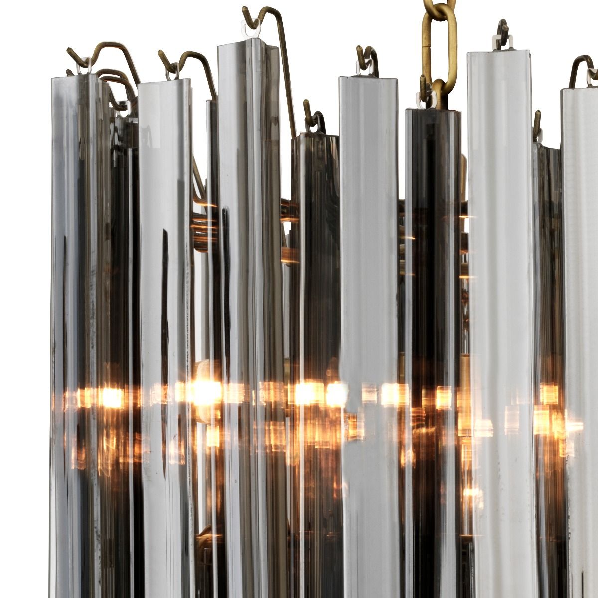 Salerno Modern Chandelier - Brass/Nickel  (Ex-Display) - view 2