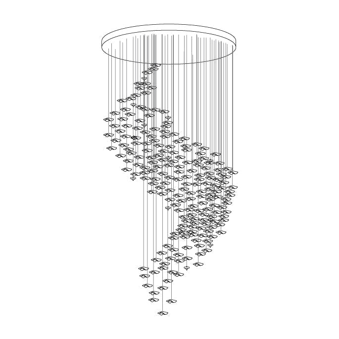 Galaxy Tidal Art Glass Crystal Spiral Chandelier - view 24