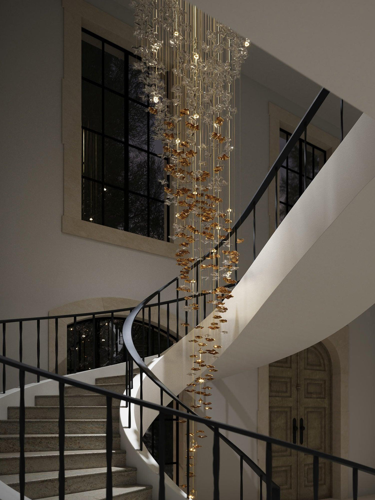 Sand Sea Chandelier, stainless steel - view 15