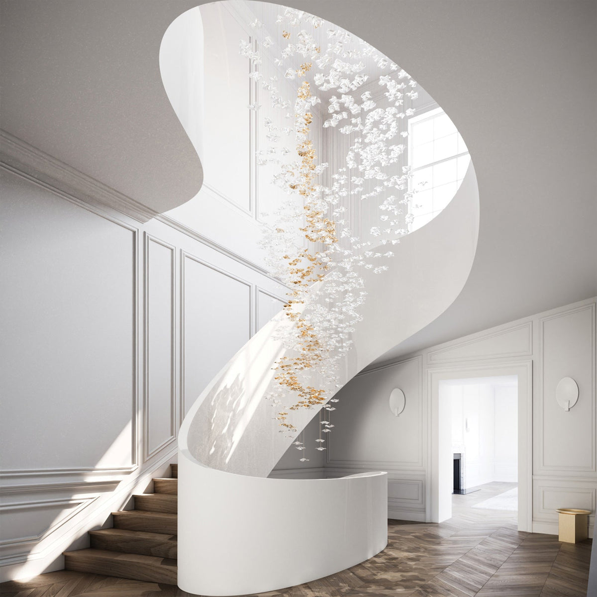Galaxy Tidal Art Glass Crystal Spiral Chandelier - view 29