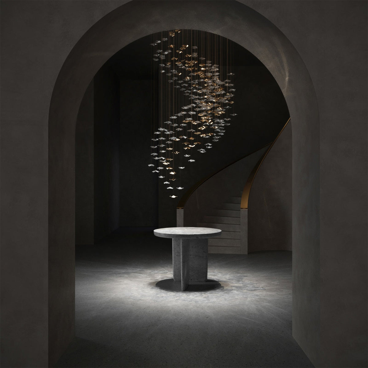 Galaxy Tidal Art Glass Crystal Spiral Chandelier - view 26