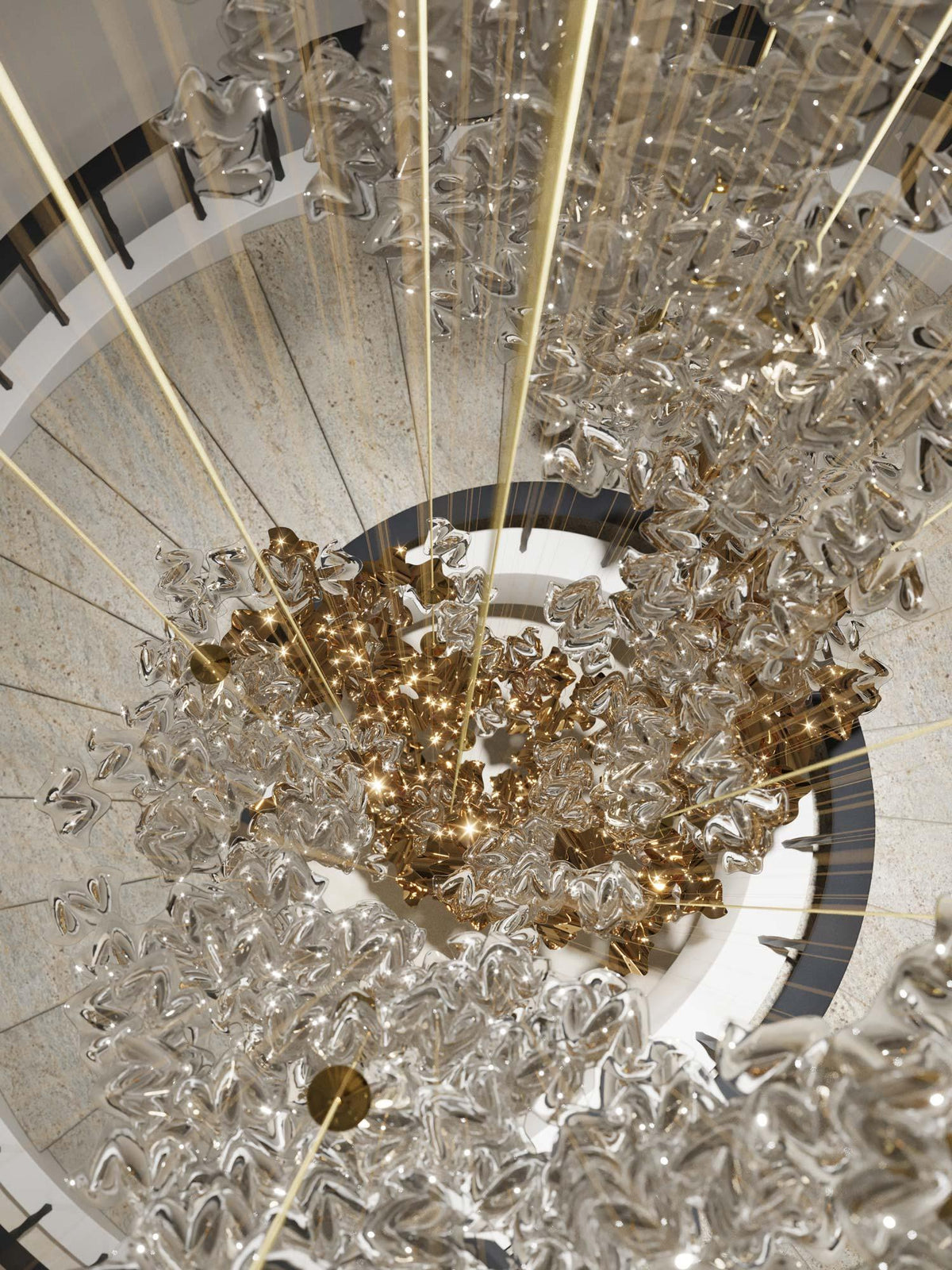 Sand Sea Chandelier, stainless steel - view 19
