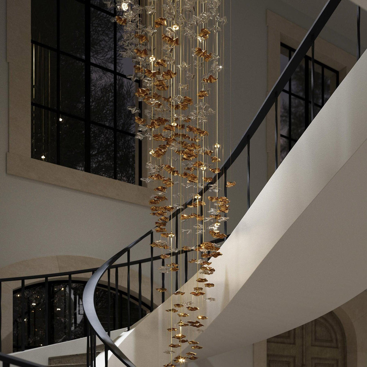 Sand Sea Chandelier, stainless steel - view 5