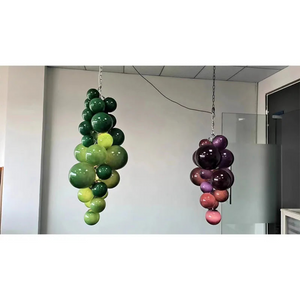Fruit Grape Hanging Swag Chandelier, glass in iron - view 15