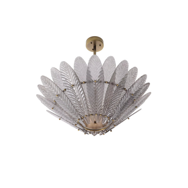 Scala 4-Light Chandelier: Elegant Curved Design with Antique Brass Finish