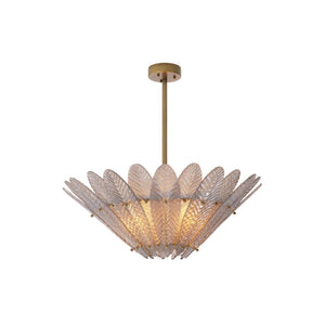 Scala 4-Light Chandelier: Elegant Curved Design with Antique Brass Finish