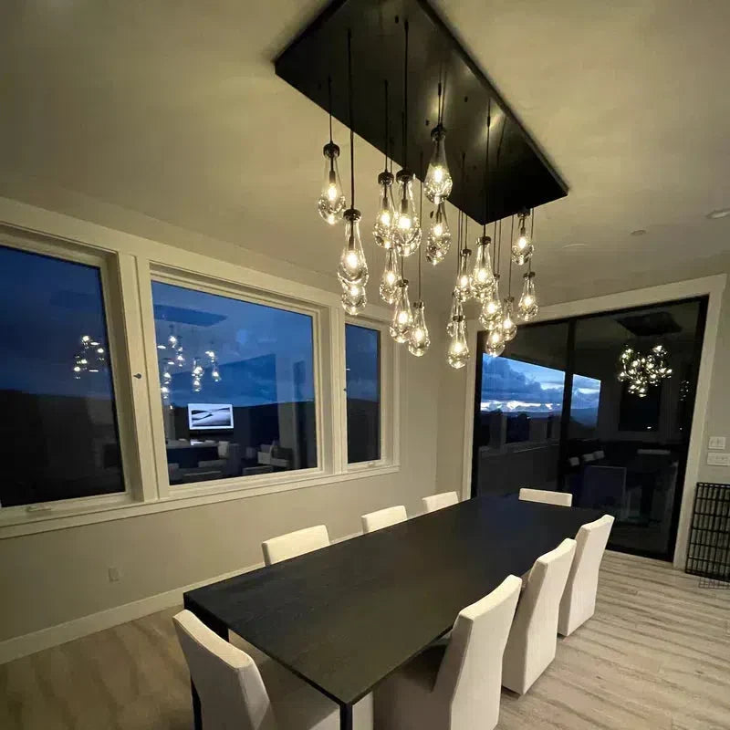 Raindrop Glass Linear Chandelier 72" - view 12