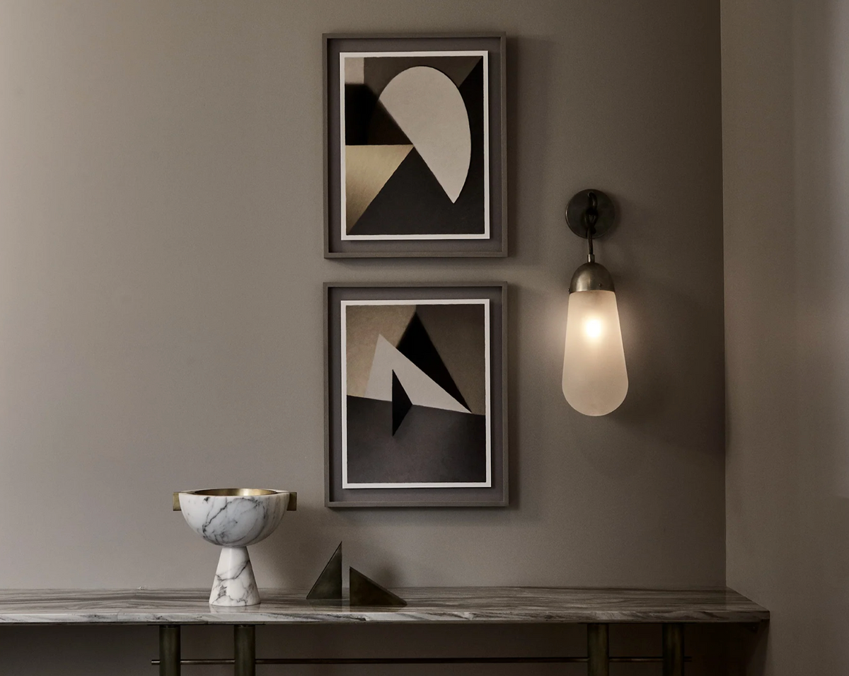 LARIAT SCONCE / SMALL H11.75" x Ø5", brass wall sconce - view 4