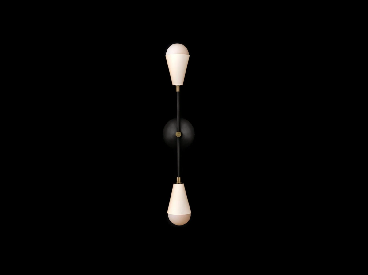 TRIAD 02 SCONCE H24.75” x W3.5” x D5.25”, porcelain wall sconce