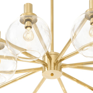 Selva Modern Glass Chandelier - Gold - view 3