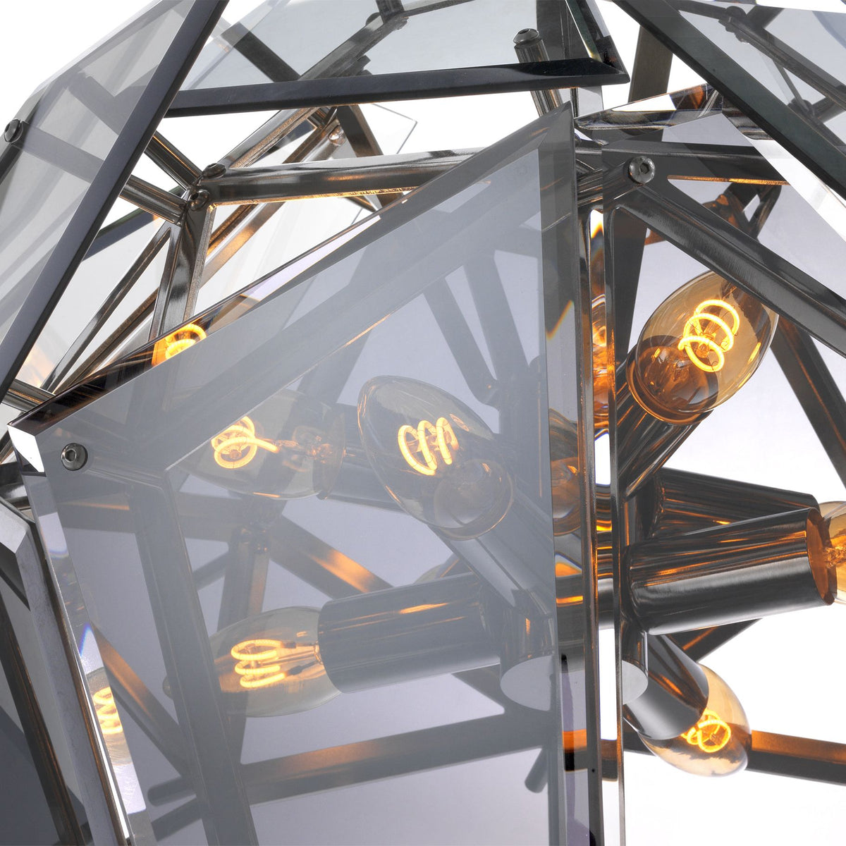 Shard Modern Glass Chandelier - Nickel/Gold - view 5